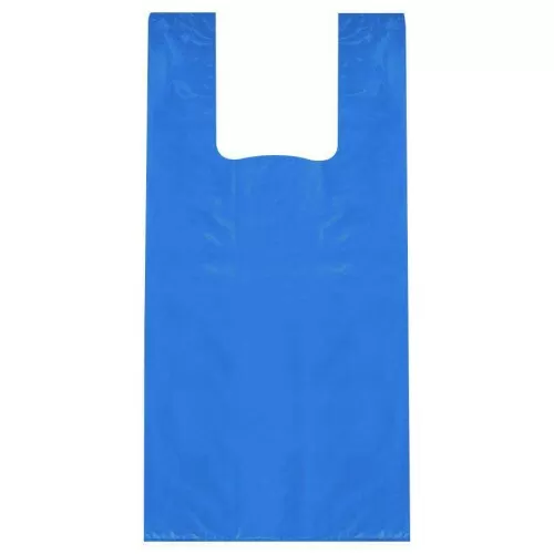 Sacola plástica tratada azul 40x50cm com 100 unidades Sustenplast