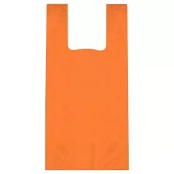 Sacola plástica tratada laranja 32x40cm com 100 unidades Sustenplast