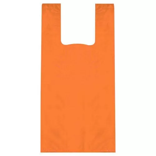 Sacola plástica tratada laranja 50x60cm com 100 unidades Sustenplast