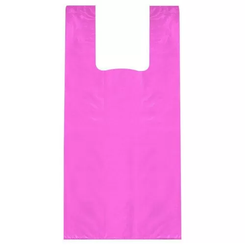 Sacola plástica tratada rosa 50x60cm com 100 unidades Sustenplast