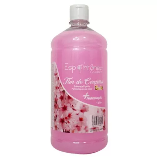 Sabonete líquido 1000ml flor de cerejeira gold Espontânea Cosmético