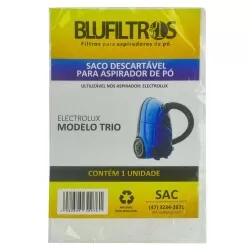 Saco descartável para aspirador de pó trio Blufiltros