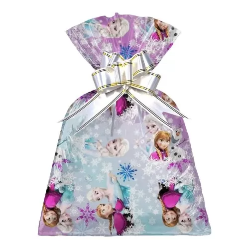 Saco metalizado 25cmx37cm infantil frozen com 40 Cromus