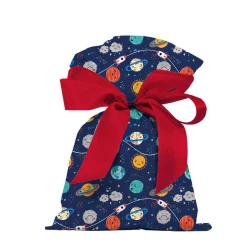 Saco metalizado 35x53cm infantil Baby Planet com 50 unidades