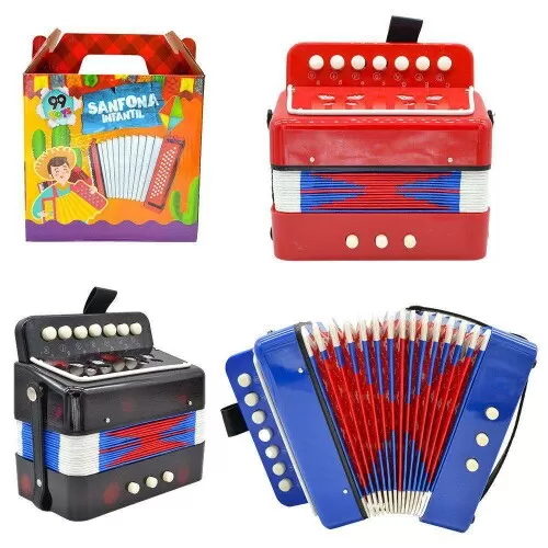 Sanfona infantil acordeon 23,5x10x23cm 99 Toys