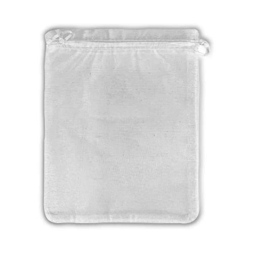 Saquinho para presente cetim liso branco 09x12cm com 10 unidades