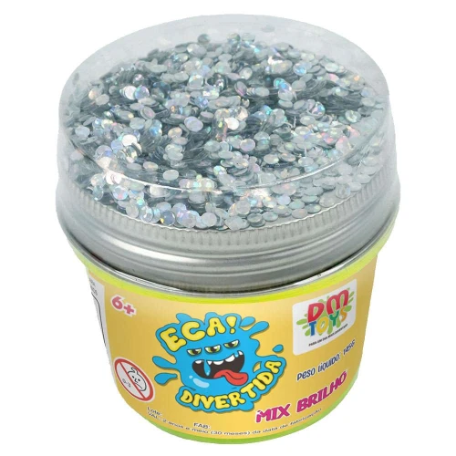 Slime eca divertida mix brilho 145g Dm Toys