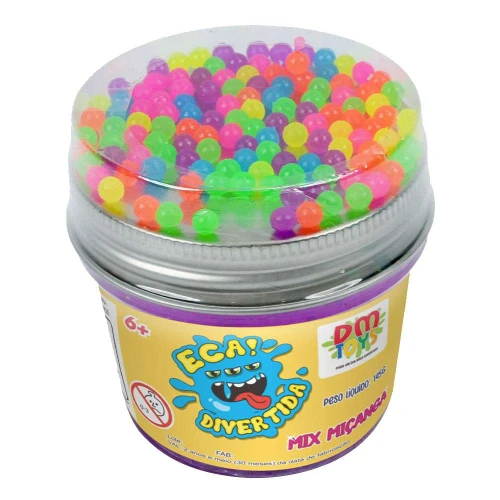 Slime eca divertida mix miçanga 145g Dm Toys