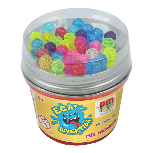 Slime eca divertida mix miçanga 145g Dm Toys