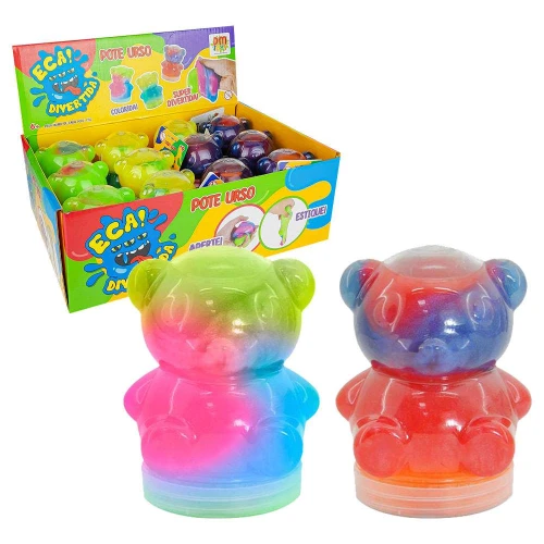 Slime eca divertida pote urso 175g Dm Toys