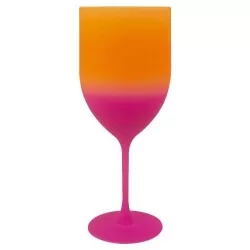 Taça acrílica para drink genova degrade laranja/rosa 400ml Neoplas