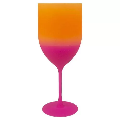 Taça acrílica para drink genova degrade laranja/rosa 400ml Neoplas