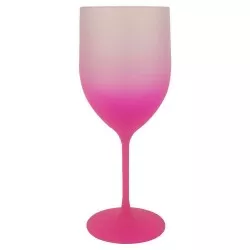 Taça acrílica para drink genova degrade rosa neon 400ml Neoplas