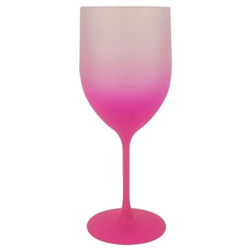 Taça acrílica para drink genova degrade rosa neon 400ml Neoplas