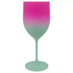 Taça acríica para drink genova degrade tiffany/rosa 400ml Neoplas