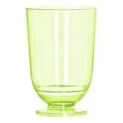 Taça acrílico 50ml para brigadeiro/licor verde neon com 10 unidades Strawplast