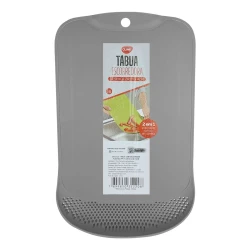 Tábua para carne plástica com escorredor 37,5x24cm