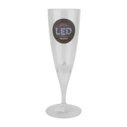 Taça acrílica para champanhe com luz lit 160ml transparente Neoplas