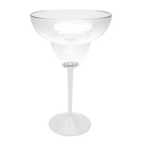 Taça acrílica para margarita cristal com branco 400ml Neoplas