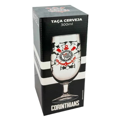 Taça de vidro floripa 300ml corinthians allmix