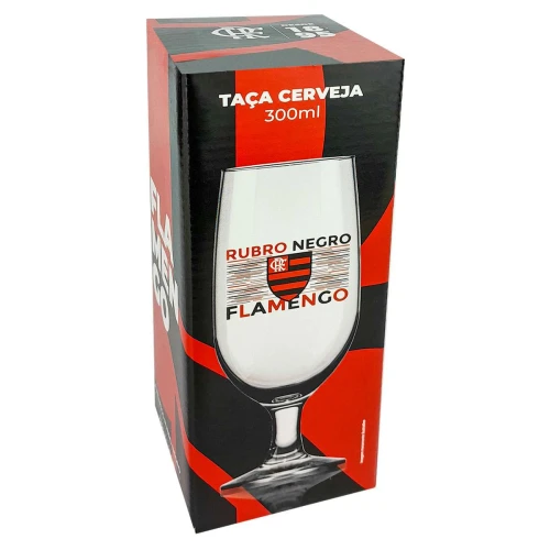 Taça de vidro floripa 300ml flamengo allmix