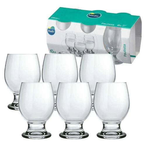 Taça de vidro para água 250ml 06 unidades nadir