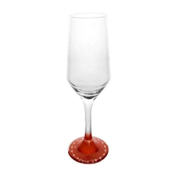 Taça de vidro para champanhe 186ml love vermelho allmix