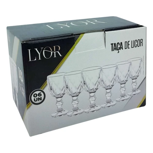 Taça de vidro para licor 65ml diamond Lyor