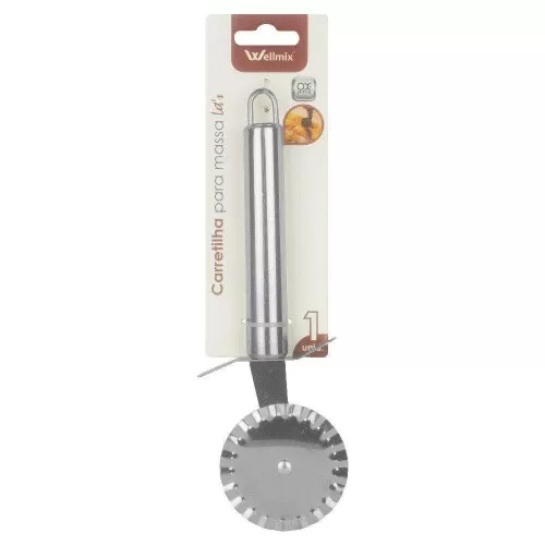 Talher cortador de massa inox carretilha 19cm Wellmix