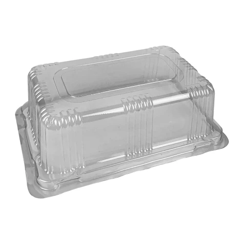 Tampa plástica cristal eps03 alta 25x18cm com 100 unidades marplast