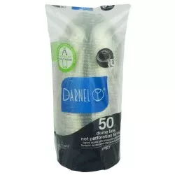 Tampa plástica para copo domo transparente 355ml com 50 unidades Darnel