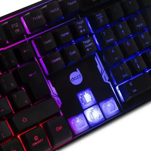 Teclado gamer usb rapid fire com luz Dazz