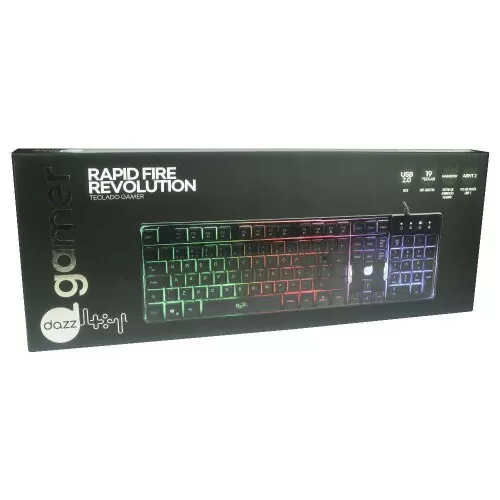 Teclado gamer usb rapid fire com luz Dazz