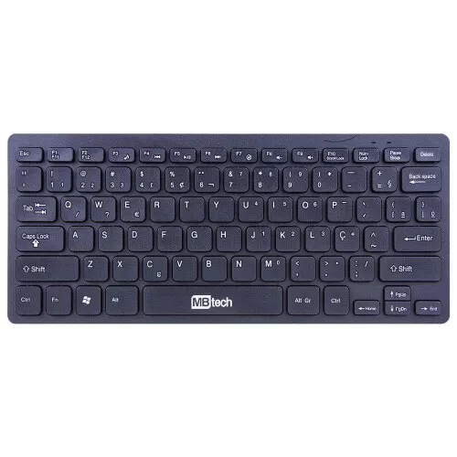 Teclado mini compact usb com fio 28cm preto K8 MBtech