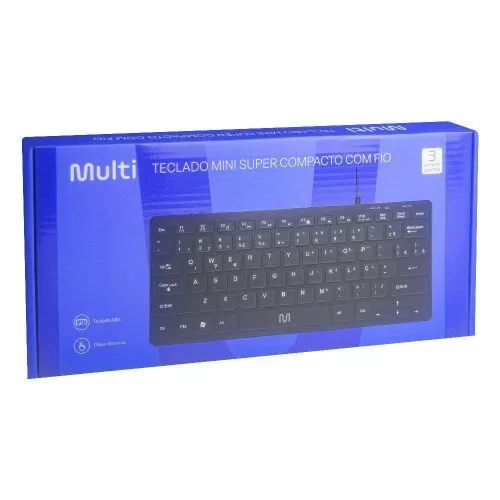 Teclado mini confort usb 28cm preto TC154 Multilaser