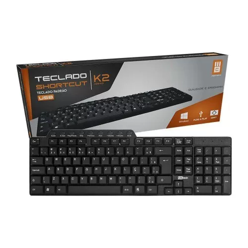 Teclado multimídia usb com 09 teclas de atalho shortcut k2 MBtech