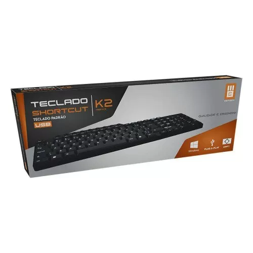 Teclado multimídia usb com 09 teclas de atalho shortcut k2 MBtech