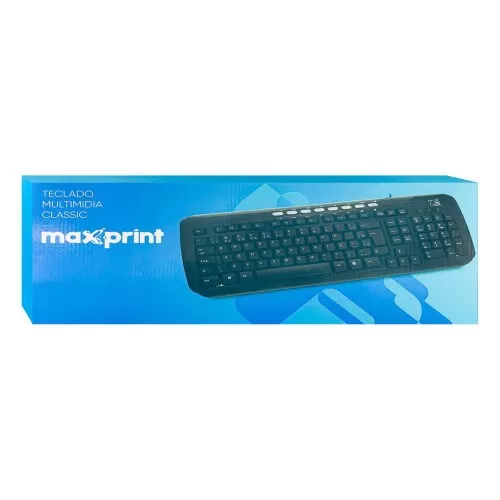 Teclado multimídia usb com 08 teclas de atalho Maxprint