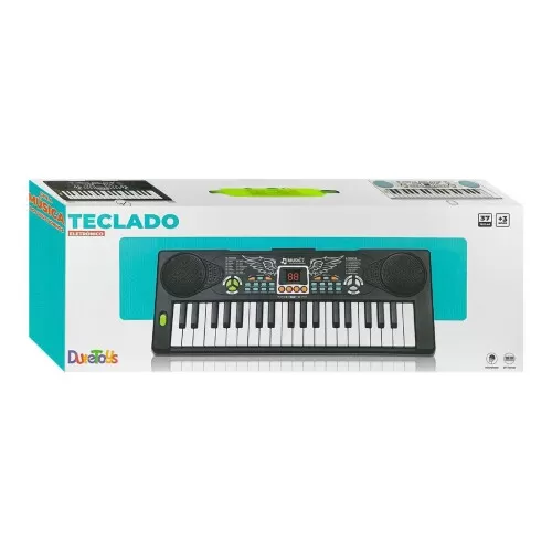 Teclado músical eletrônico com microfone Dute Toys