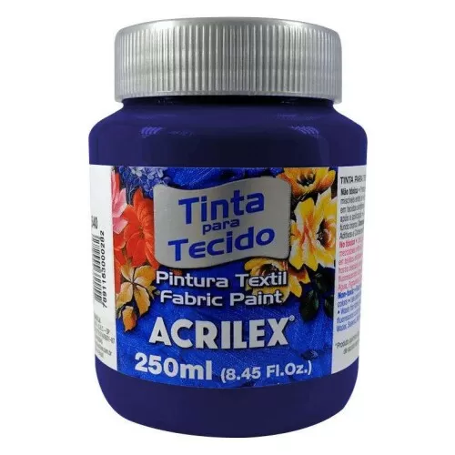 Tinta para tecido azul marinho 544 250ml Acrilex