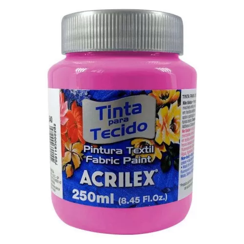 Tinta para tecido rosa 537 250ml Acrilex