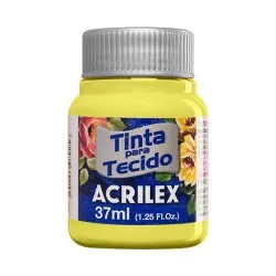 Tinta para tecido amarelo limão 504 37ml Acrilex