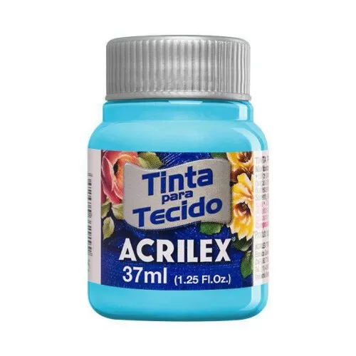 Tinta para tecido azul celeste 503 37ml Acrilex