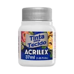 Tinta para tecido branco 519 37ml Acrilex