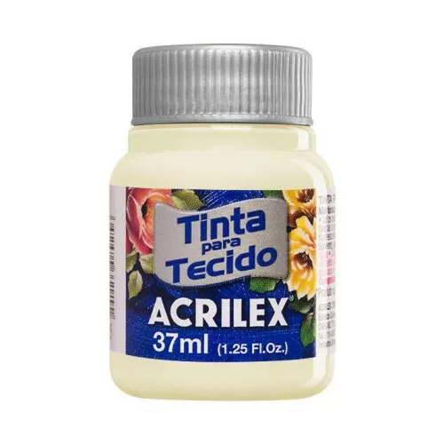 Tinta para tecido marfim 529 37ml Acrilex