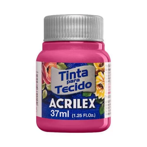 Tinta para tecido rosa escuro 542 37ml Acrilex