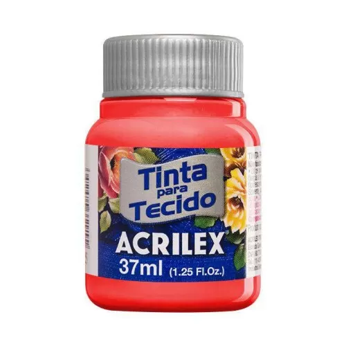 Tinta para tecido vermelho tomate 583 37ml Acrilex