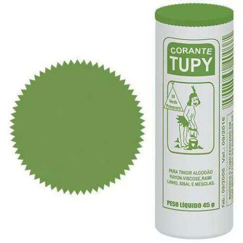 Tinta de tingir roupa verde primavera ref 26 com 06 unidades Tupy