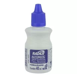 Tinta para almofada de carimbo automático 40ml azul Radex