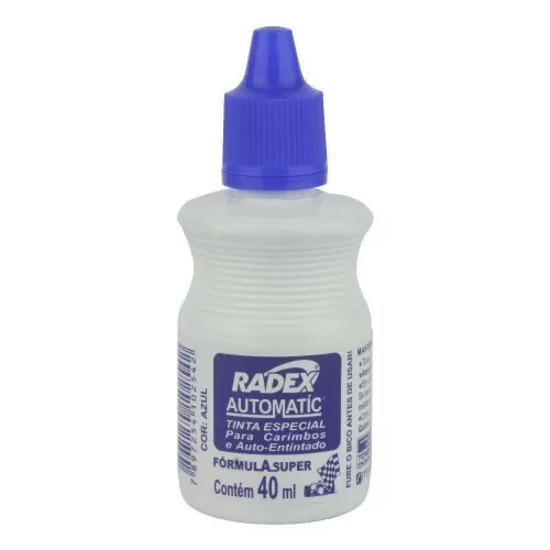 Tinta para almofada de carimbo automático 40ml azul Radex